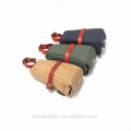 Tourbon/OEM Canvas and leather Seat Small Travel Under Post outdoor cycling back Seatpost Bag